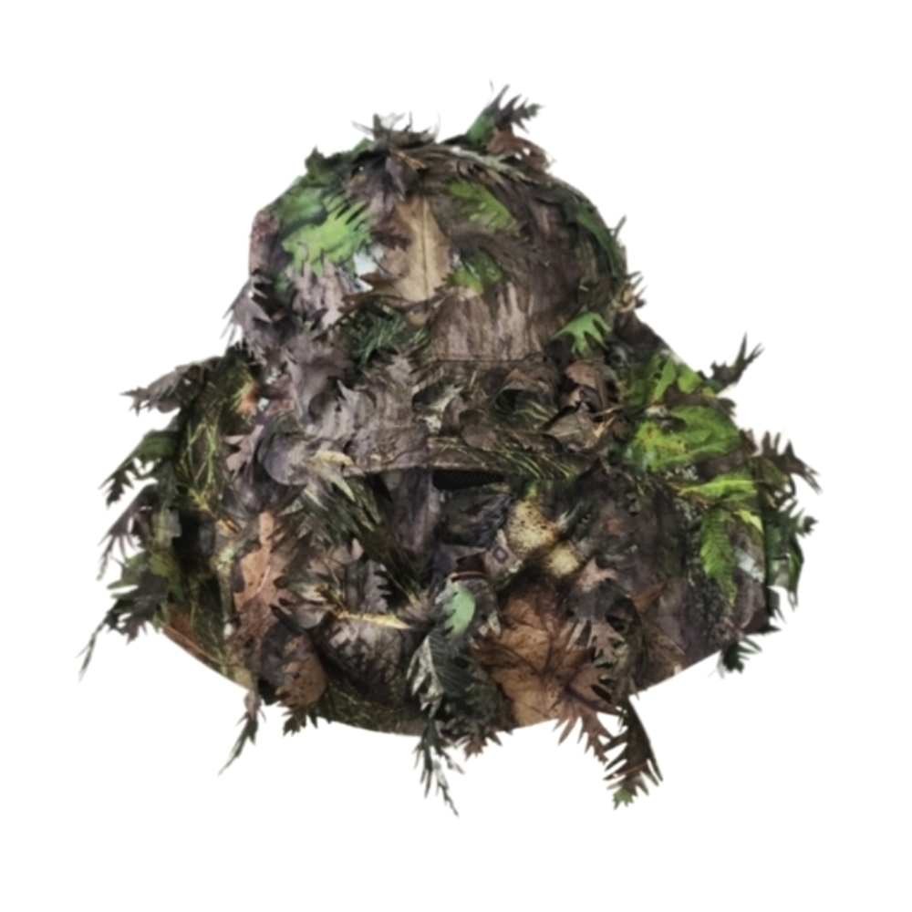 Game Force Gear 3D Quick Camo Leafy Hunting Hat Green w. Mask Multi OS